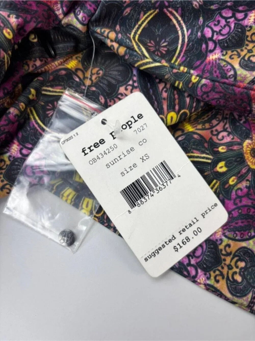 Free People Cabaret Maxi Dress Sunrise Combo XS